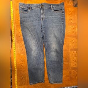 Talbots Flawless Slim Ankle Curvy Blue Jeans Plus Size 20W